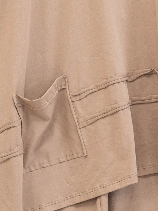 Maglia over inserti tasca in cotone 158c