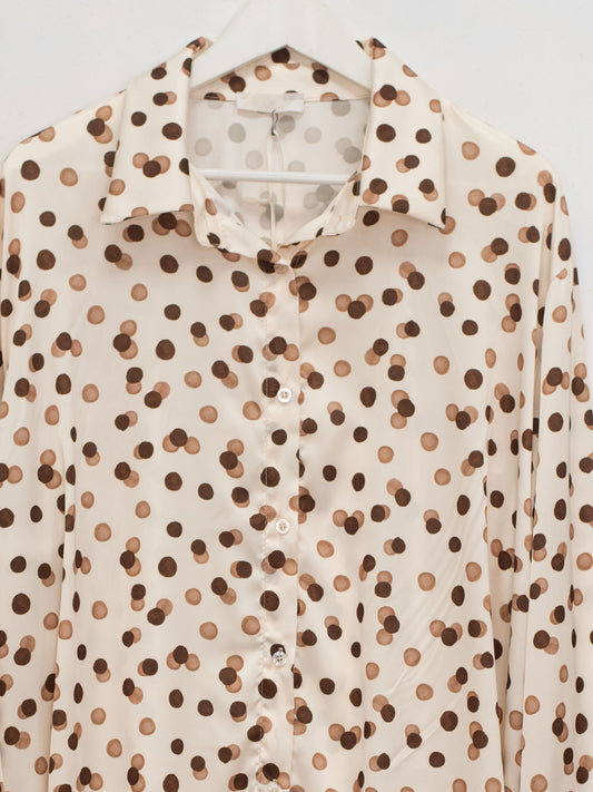 Lurex polka dot shirt
