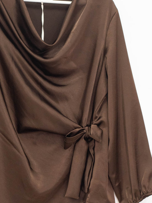 Curvy lurex ribbon blouse