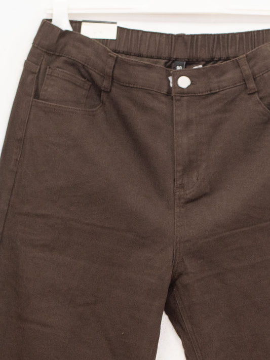 Pantalone dritto in cotone elasticizzato