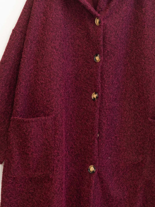 Women's oversized button-down coat