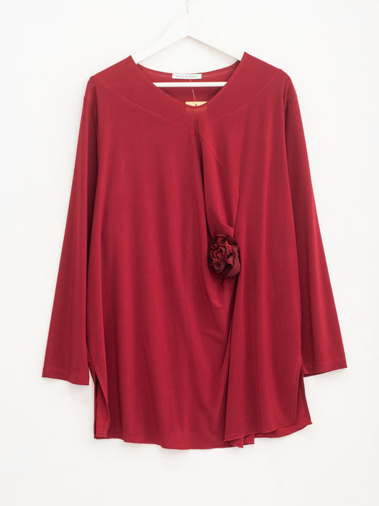 Blusa fiore applicato