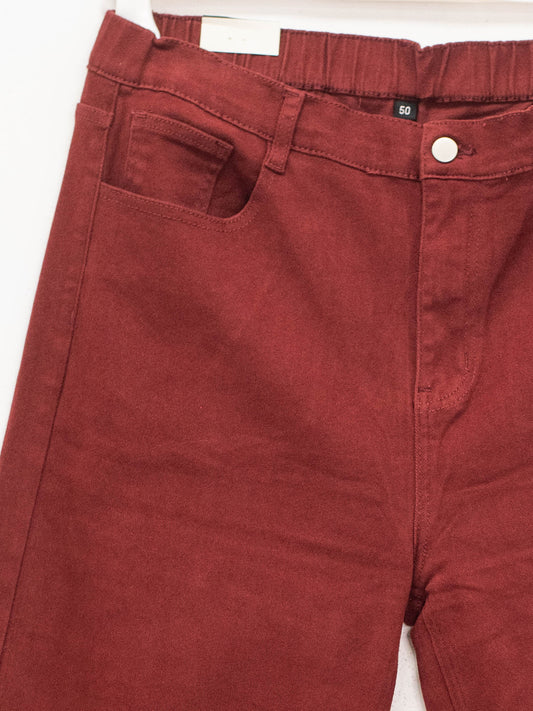 Pantalone dritto in cotone elasticizzato