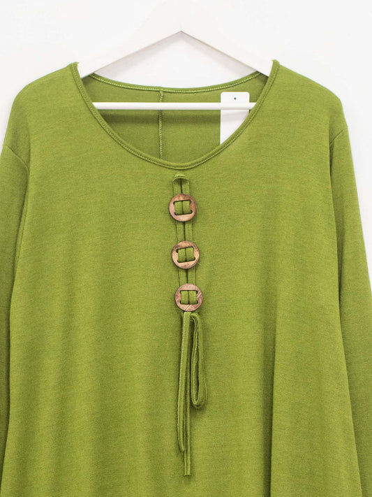 Maglia bottone curvy