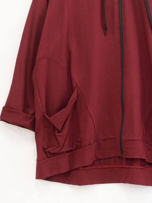 Plus-size cotton hoodie