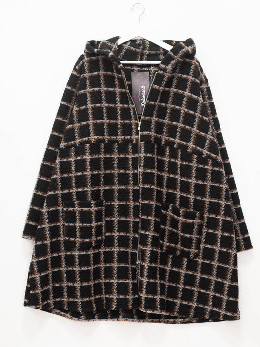 Cappotto misto lana quadri