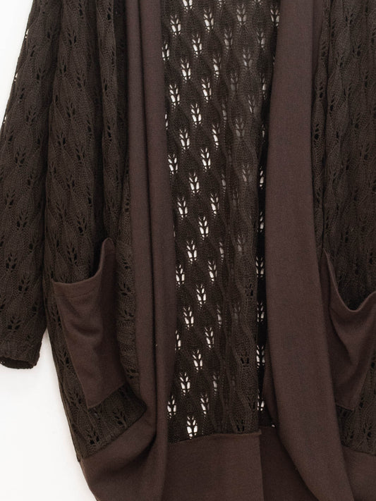 Cardigan over traforato