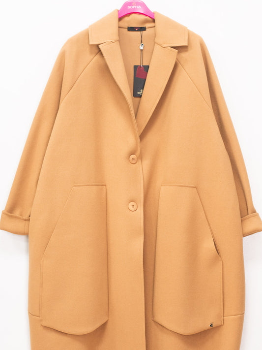 Camel pocket coat