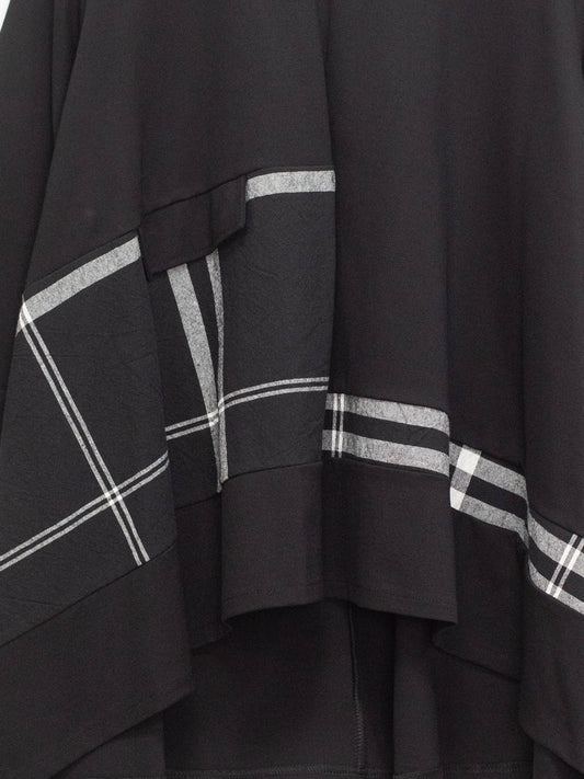 Milano knit tartan insert sweater 158c