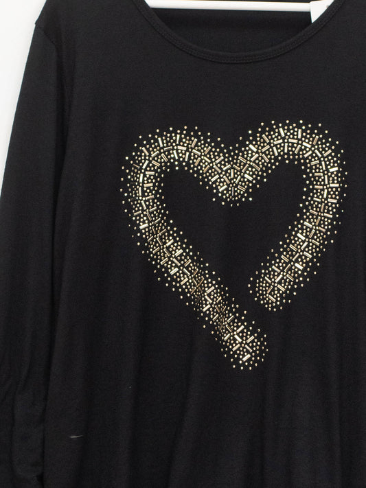 Basic wool-blend heart sweater