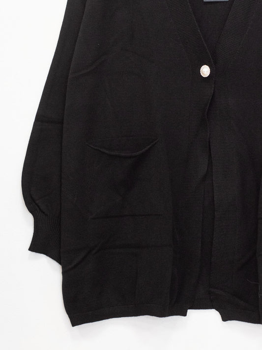 Cardigan 1 bottone nero