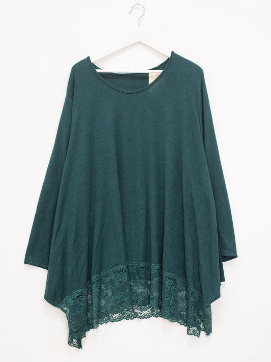 Maglia over fondo pizzo over
