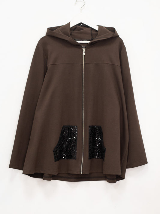 felpa punto milano zip