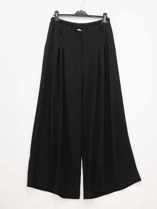 Pantalone palazzo fluido con cintura