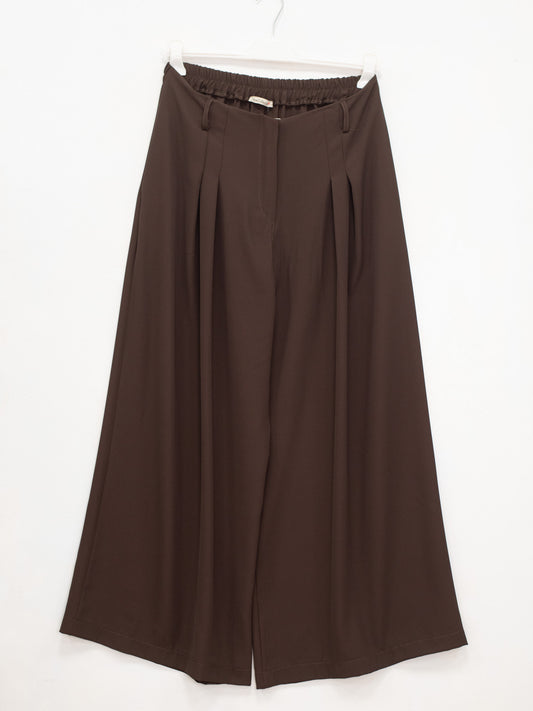 Pantalone palazzo fluido con cintura