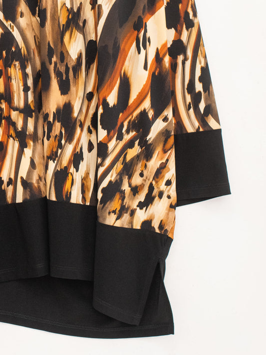 Blusa fantasia bordi neri