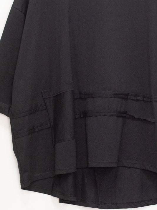 Oversize cotton jersey with pocket inserts 158c