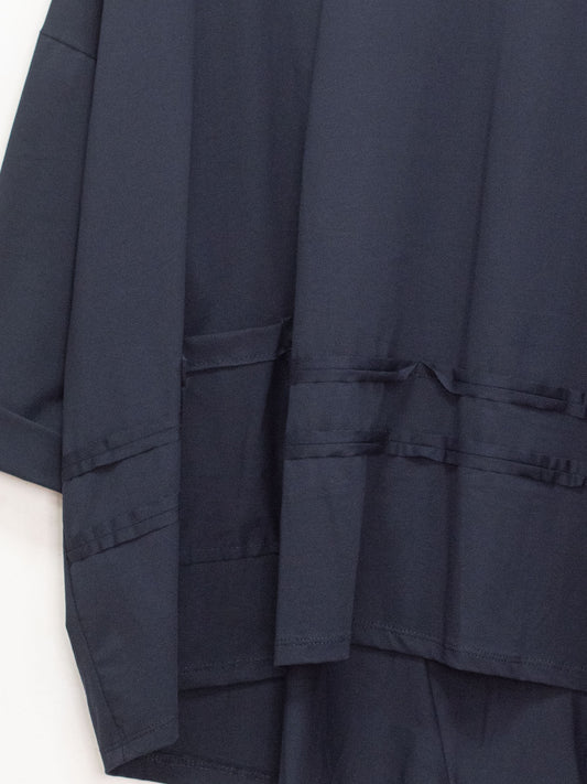 Maglia over inserti tasca in cotone 158c