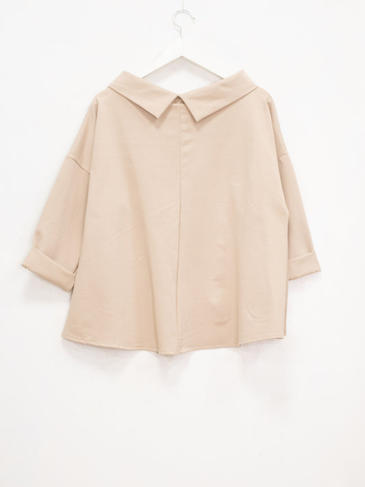 Maglia punto milano collo ciambella
