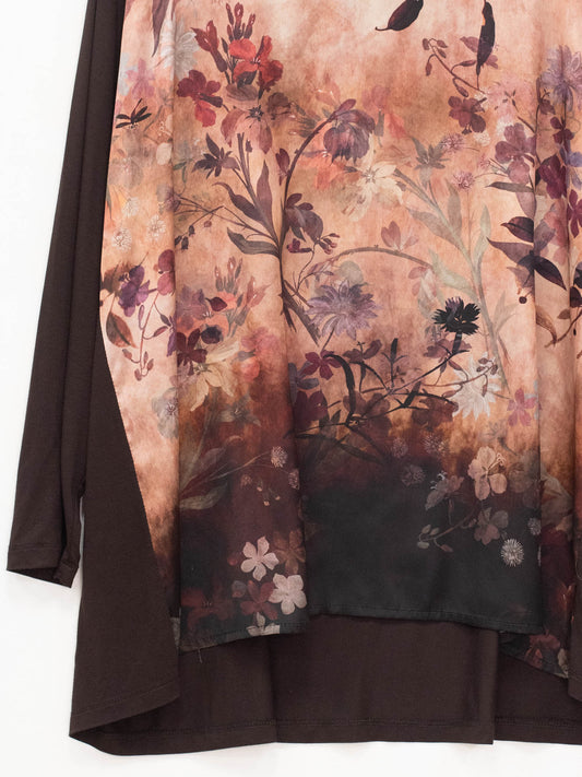 Blusa stampa raso
