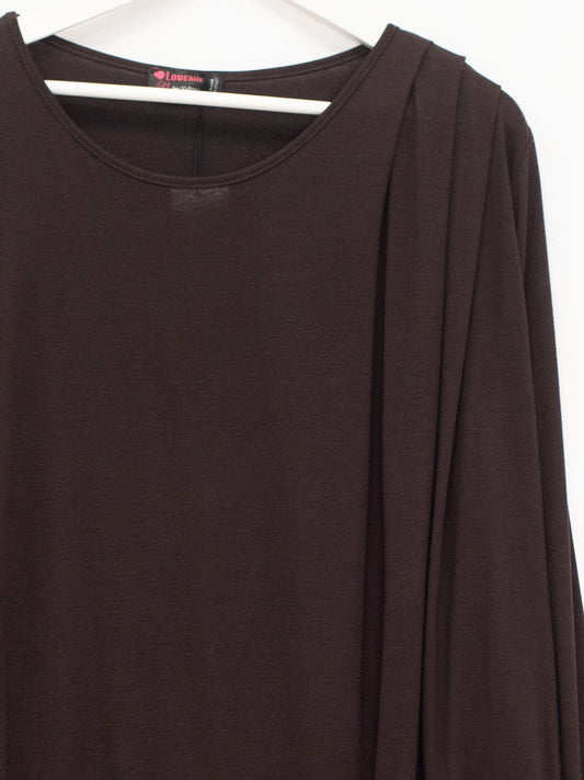 Maglia balze spalla viscosa