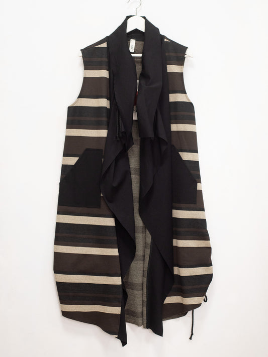 Long striped sleeveless top