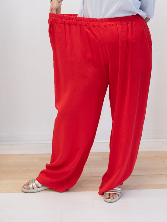 Linen blend trousers