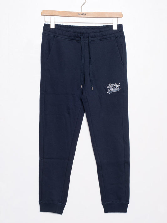 Fleece tracksuit trousers with cuff