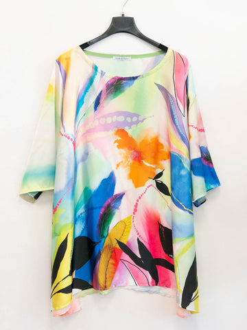 Oversized patterned blouse