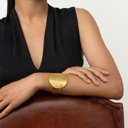 BRACELET BAND PLATE HAMMERED 