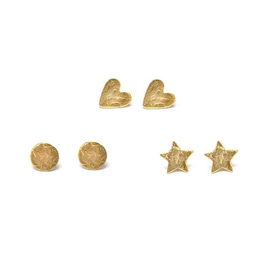EARRINGS SHAPES 3 pairs 