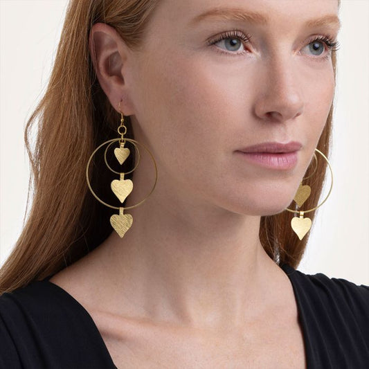 3 HEARTS EARRINGS 