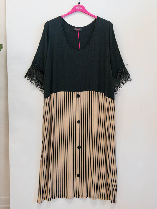 Buttons and stripes dress