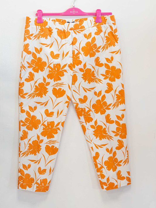 Patterned cotton trousers