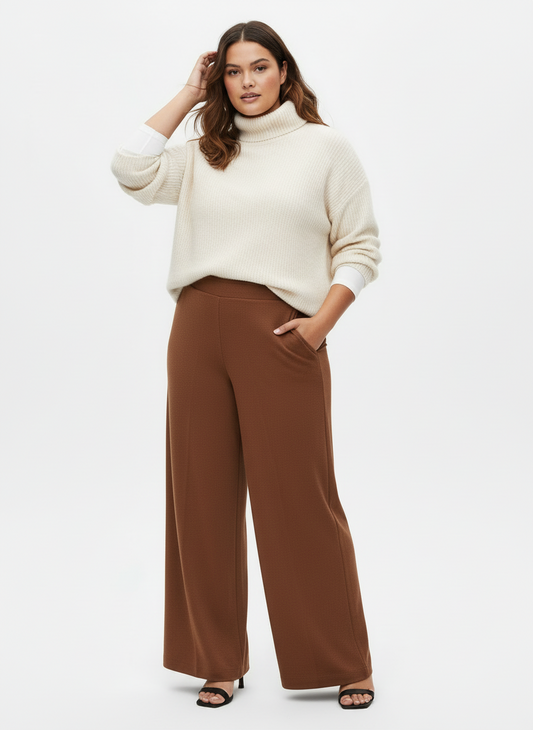 Pantalone palazzo liscio