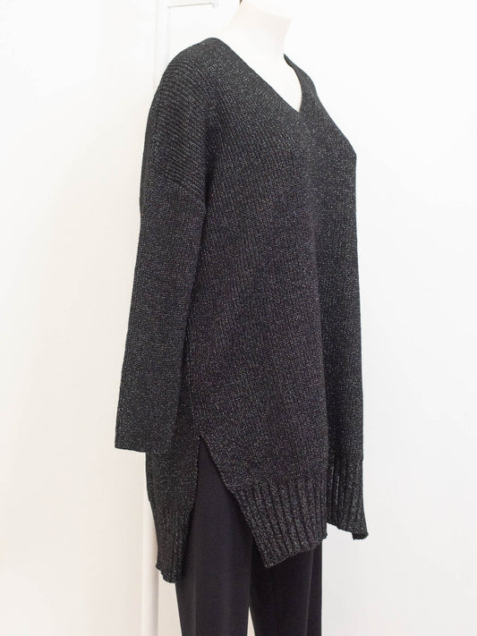 Maglia abito lurex nero