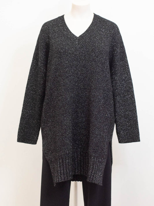 Maglia abito lurex nero