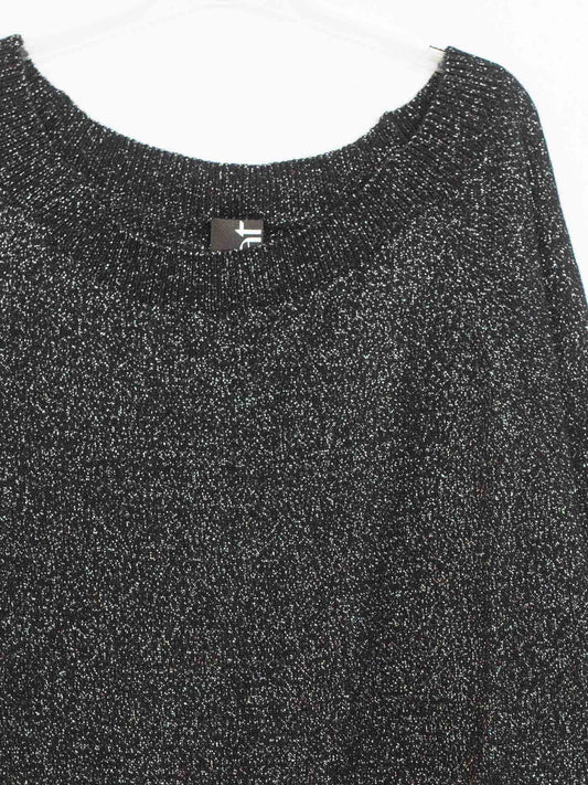 Maglia over lurex nero