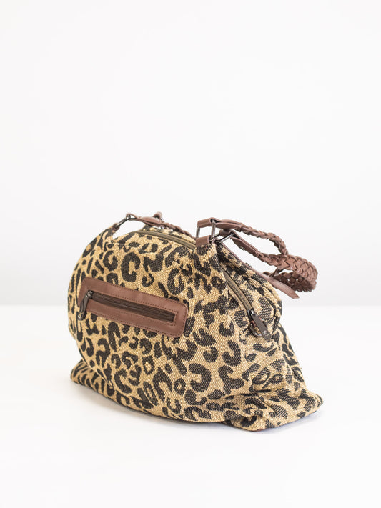 Borsa maculata manico treccia