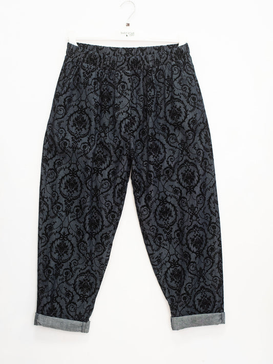 Flock print trousers