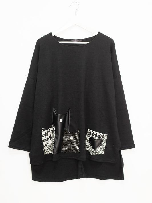 Maglia ricamata in vari tessuti