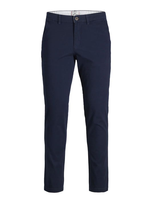 Plus size slim fit chino trousers