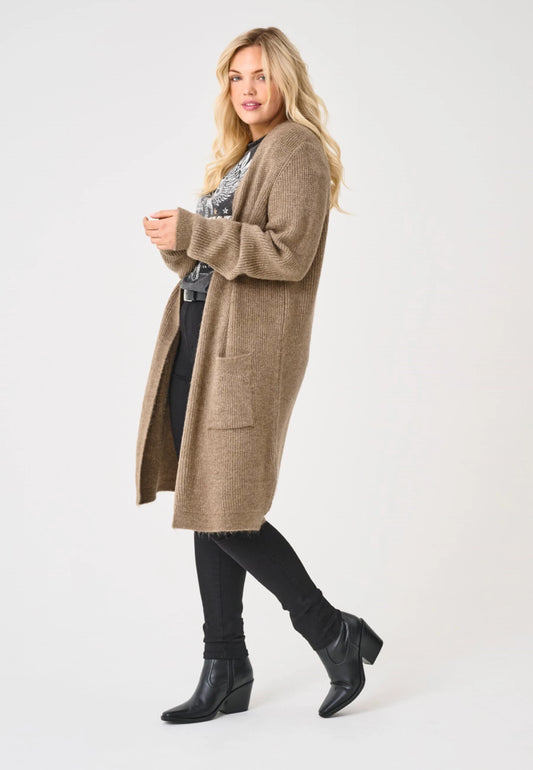 Cardigan lungo moro