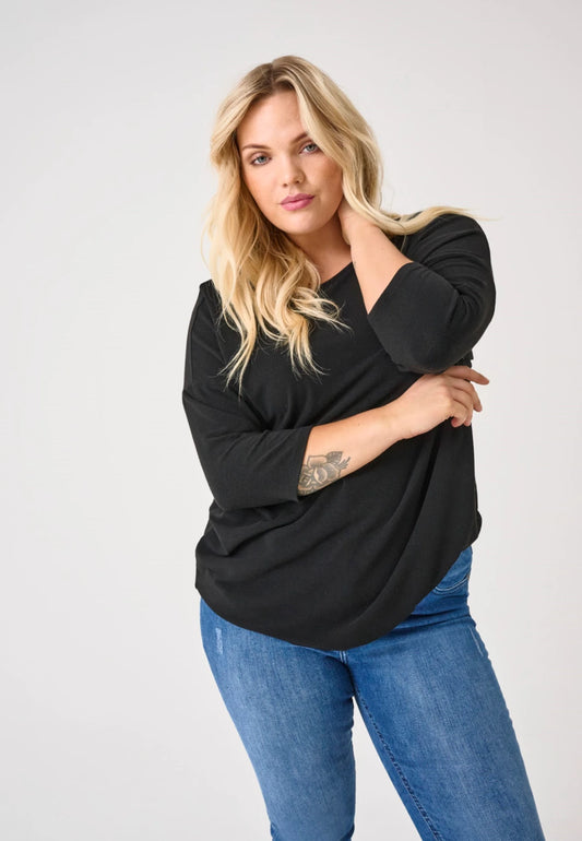 Maglia nera manica 3/4