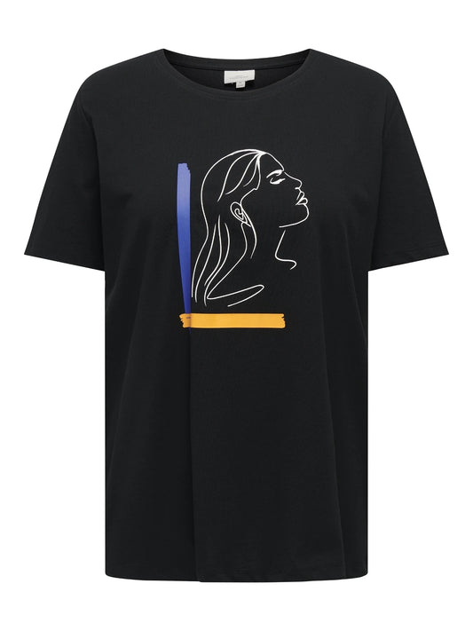 Curvy women's print t-shirt