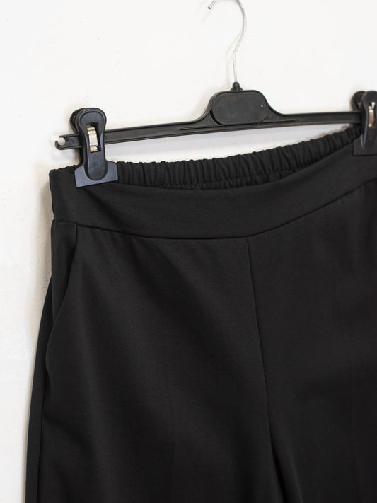 Straight-leg Milanese stitch trousers