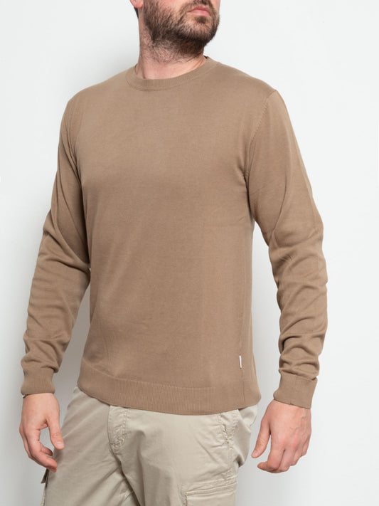 Maglia girocollo marrone