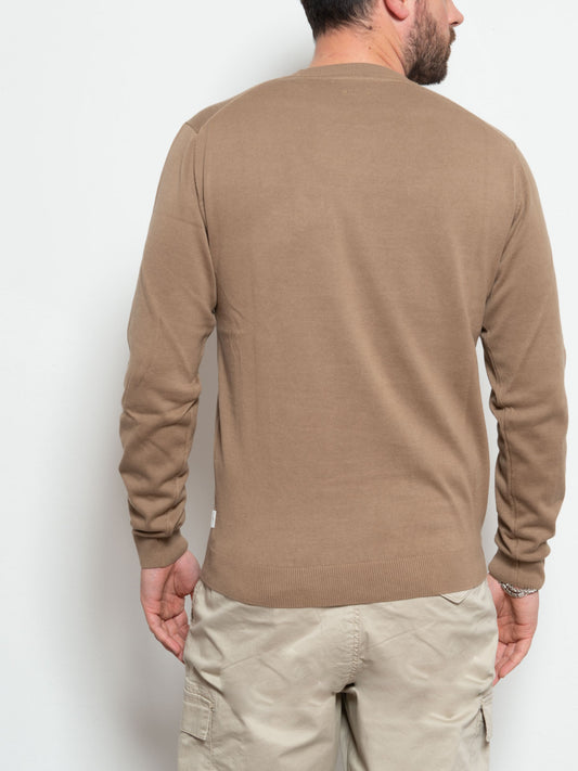 Brown crew neck sweater