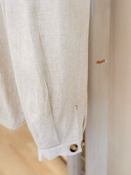 Linen trousers with buttons