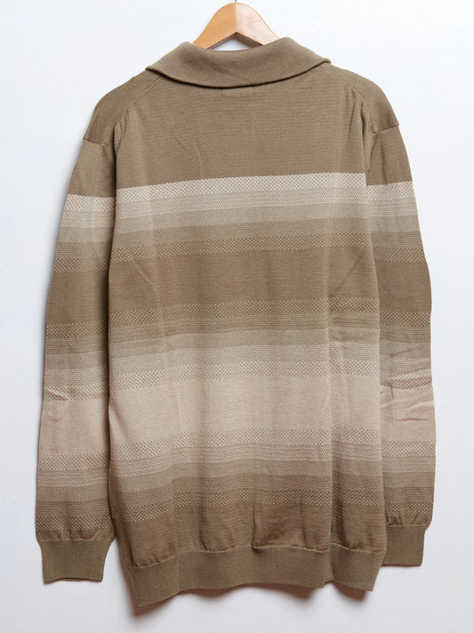 Striped half-zip sweater